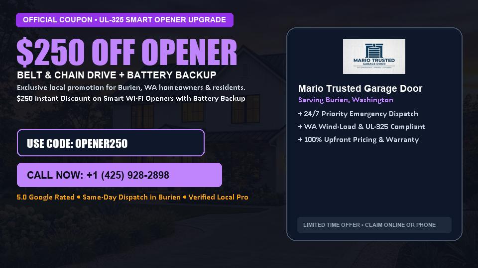 Mario Trusted Garage Door $250 OFF Premium LiftMaster Opener Installation